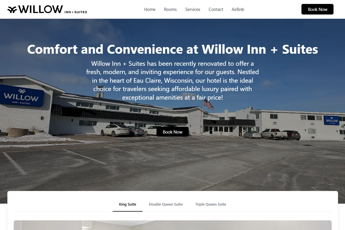 Willow Inn Suits - USA | Website Development